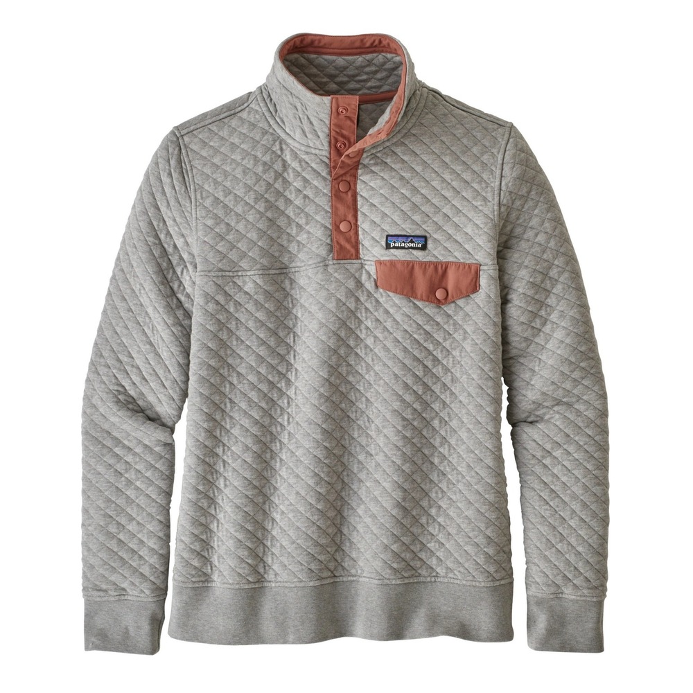 Patagonia Quilt Snap T Pullover Women XS Grey Organic Cotton Gorpcore Athleisure
